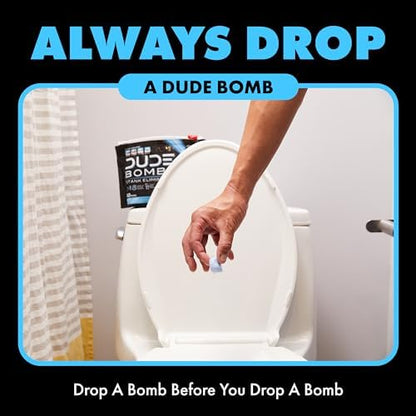 Dude Bombs - Toilet Stank Eliminator - Fresh Scent 2-in-1 Stank Eliminator + Toilet Bowl Freshener - Refreshing Blend of Lavender, Cedar, Lime, and Eucalyptus- Pods 40 Count (Pack of 2)