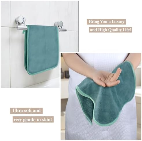 KinHwa Hand Towels for Bathroom, Microfiber Face Towels, 11x20 Inch, 2 Pack