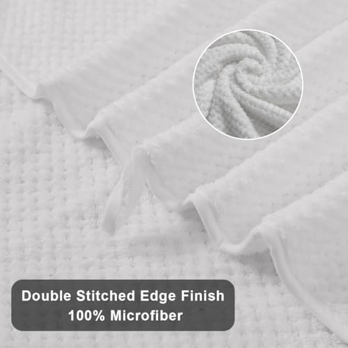 Hand Towels Set 2 Pack-16“x31”,Ultra Soft Microfibers Bathroom Towel Set Highly Absorbent Quick Dry Luxury Premium Towel Lightweight Durable Hand Towel Collection for Hotel Spa Gym Kitchen,White