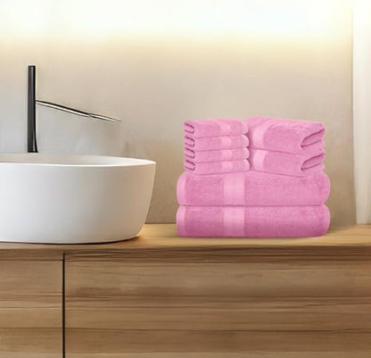 Avalon Towels Pink Bath Towels, Pink Towel Set, 8pc