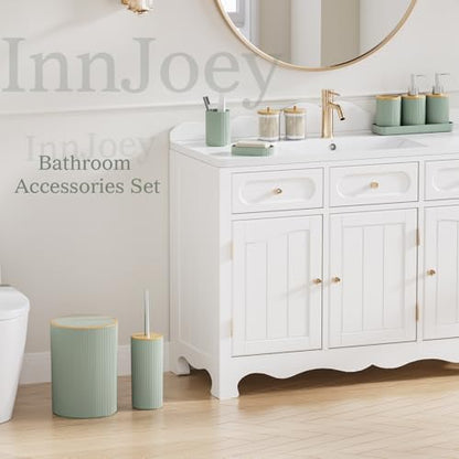 10PC Bathroom Accessories Set - Sage Green Bathroom Decor Sets