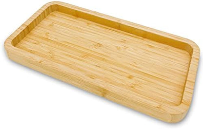 Bamboo Vanity Bathroom Tray for Counter, Bamboo Tray for Bathroom, Toilet Tank, Perfume 11.8L x 5.9W x 0.8H inch (Bamboo)