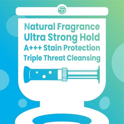 Simple Life Toilet Gel Stamp – Fresh Flower Scent, Anti-Limescale Toilet Cleaner Gel, Deodorizing & Long-Lasting Freshness, 64 Stamps, Blue & Green