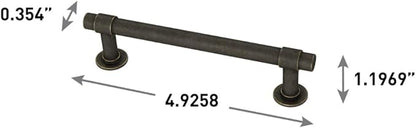Franklin Brass Francisco (1-Pack) Cabinet Handles 4' Hole Center Warm Chestnut Kitchen Drawer Pulls Dresser, Furniture Hardware P29617-WCN-C