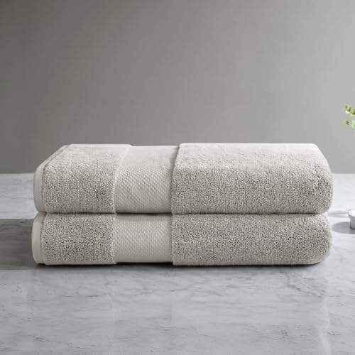 Madison Park Turkish 600 GSM Bath Sheet Set, 35 x 70 in - 2 Piece, Grey