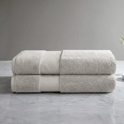 Madison Park Turkish 600 GSM Bath Sheet Set, 35 x 70 in - 2 Piece, Grey