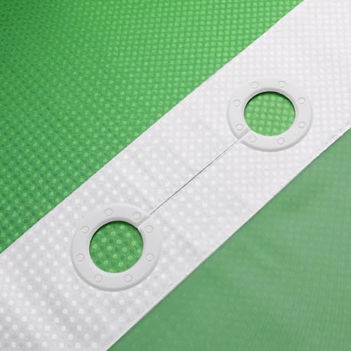 Gibelle No Hook Cloth Ombre Green Blue Shower Curtain with Liner, 72x74