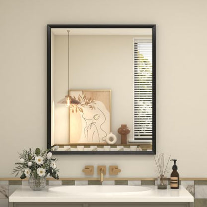 Black Framed Bathroom Mirror for Over Sink 20x24