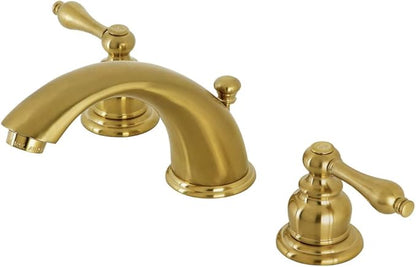 Kingston Brass KB977ALSB Victorian Widespread Bathroom Faucet, Brushed Brass