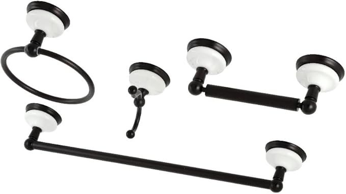 Kingston Brass BAK1112478ORB Victorian 4-Piece Bathroom Hardware, Oil Rubbed Bronze