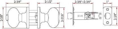 Design House 750596 Egg Keyed Entry Door Knob Oil Rubbed Bronze