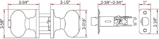 Design House 750596 Egg Keyed Entry Door Knob Oil Rubbed Bronze