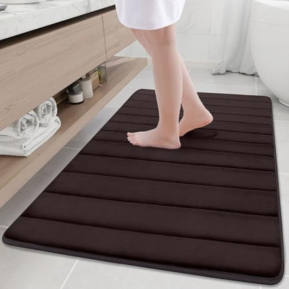 Buganda Memory Foam Bath Mat 47 x 32, Ultra Soft Absorbent Bathroom Rugs