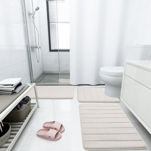 Buganda Memory Foam Bath Mat 59 x 34, Ultra Soft Absorbent Bathroom Rugs
