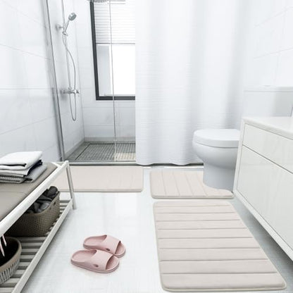 Buganda Memory Foam Bath Mat 59 x 34, Ultra Soft Absorbent Bathroom Rugs