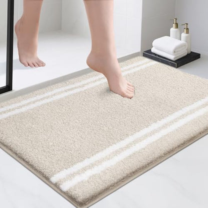 PURRUGS Bathroom Rug, Bath Mat, 24" x 36", Beige