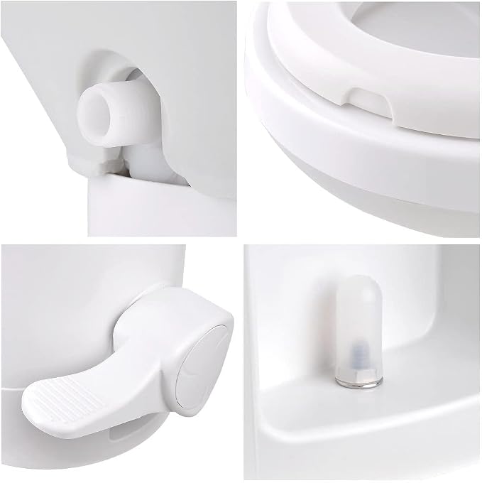 RV Gravity Flush Toilet, 20 Inch Comfortable Height Foot Pedal Flush Toilet, HDPE Lightweight Portable Toilet with 441Lbs Capacity for Camper Trailer Motorhome Travel