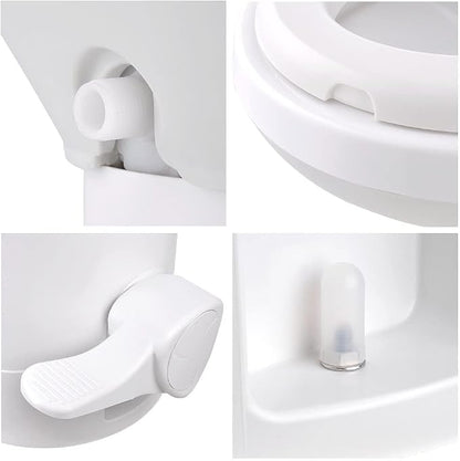 RV Gravity Flush Toilet, 20 Inch Comfortable Height Foot Pedal Flush Toilet, HDPE Lightweight Portable Toilet with 441Lbs Capacity for Camper Trailer Motorhome Travel