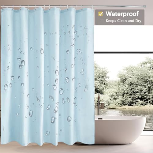 LLSCL Fabric Shower Curtain Liner with Magnets, Waterproof Hotel Quality, 72 x 72 Machine Washable