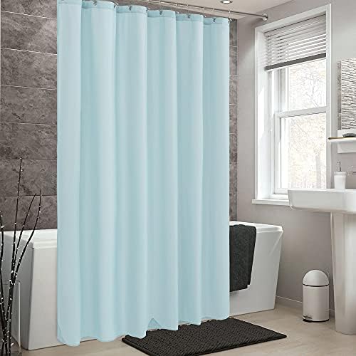 ALYVIA SPRING Waterproof Fabric Shower Curtain Liner, Washable Cloth Shower Curtain for Bathroom - Standard Size 72x72, Blue (Pack of 2)
