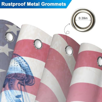 Machine Washable Underwater Jellyfish Ocean Shower Curtain with 12 Hooks