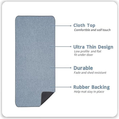 Bosap Bath Mat,Ultra Thin Bathroom Runner Rugs,Large Bath Mats for Bathroom,Quick Dry,Non-Slip,Machine Washable,Low Pile,Bath Rug,Shower Outside,Sink,Home Decor Accessories.Blue,1'5"x4'11"（17x59inch）