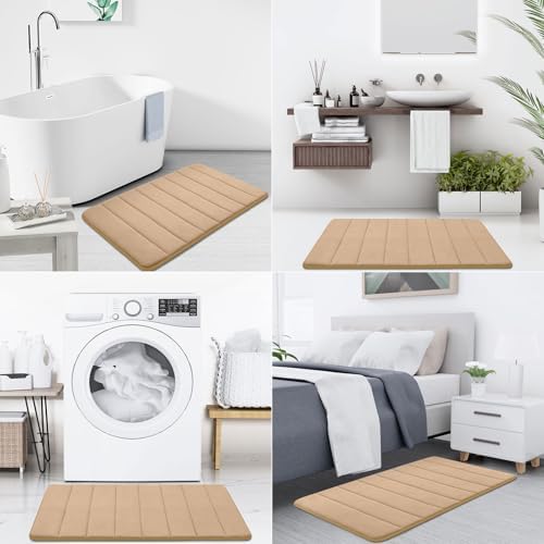 Buganda Memory Foam Bath Mat 47 x 32, Ultra Soft Absorbent Bathroom Rugs