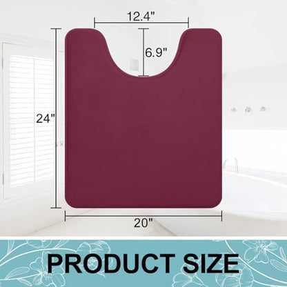 Smiry Memory Foam Toilet Rugs 24x20, Extra Soft Absorbent Bathroom Rugs