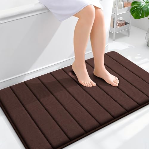 OLANLY Memory Foam Large Bath Mat 40x24, Super Soft Absorbent Bathroom Rugs