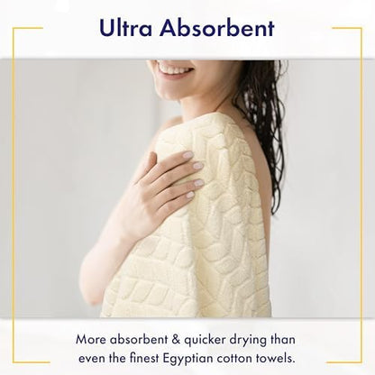 Alusa Home Ultra Soft & Stylish 700 GSM Luxury Bath Towels - 100% Zero-Twist, Long-Staple Cotton - Remarkably Absorbent & Quick Drying - 6 Piece Towel Set (Papyrus)