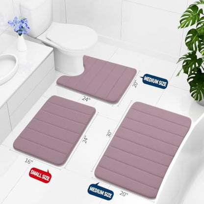 Buganda Memory Foam Bath Mat 30 x 20, Ultra Soft Absorbent Bathroom Rugs