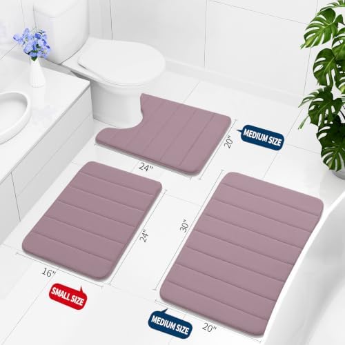 Buganda Memory Foam Bath Mat 47 x 17, Ultra Soft Absorbent Bathroom Rugs