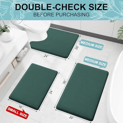 Smiry Memory Foam Toilet Rugs 20x20, Extra Soft Absorbent Bathroom Rugs