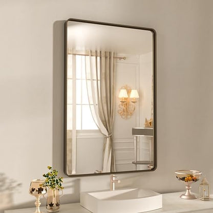 WEER Bronze Bathroom Vanity Mirror 28X36 Inch