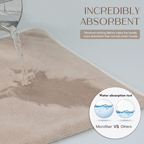 KinHwa Hand Towels for Bathroom, Microfiber Face Towels, 16x30 Inch, 2 Pack