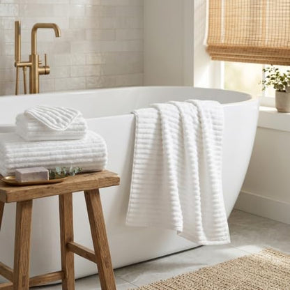 3 Pack Bath Towel Set, 40"x80" Oversized Bath Sheet, White