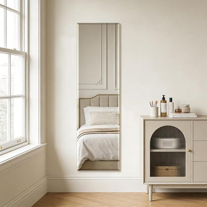 Frameless Full Length Mirror for Wall, 55x16 Inch Bathroom Vanity Mirror