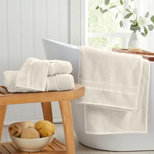 Luxury Bamboo Rayon Oversized Bath Towel Set | 2-Pack | Ultra Soft | Beige