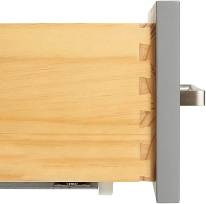 ARIEL Cambridge 42-inch Bathroom Vanity Base Cabinet,Solid Wood, 2 Soft Closing Doors, 5 Dovetail Drawers, Grey