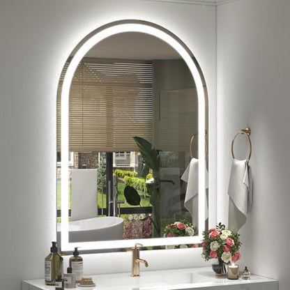 28x38 Inch Arched LED Bathroom Mirror