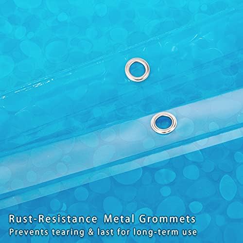 Bostofy Waterproof Shower Curtain Liner 8G EVA Thick Shower Curtain with Heavy Duty 3 Bottom Magnets, Shower Liner for Shower Stall, Bathtubs, 3D Pebble Pattern, 72 x 72,12 Hooks
