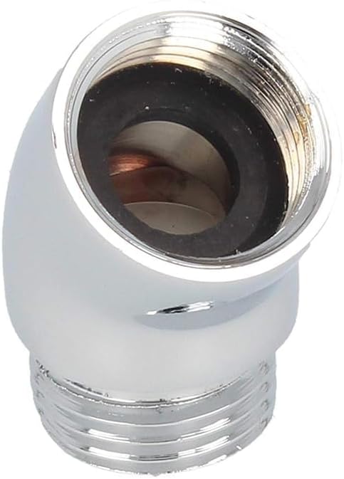 Shower Head Adapter,Solid Brass 135 Degree Shower Elbow Adapter,G1/2" Showers Head Extension Arm Connector (Chrome) (unspinable)