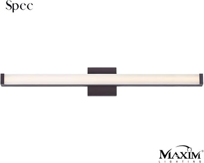 Maxim Lighting Spec Bath Vanity Light | Bronze Aluminum Finish | Contemporary Indoor Light Fixture | Ideal for Bathrooms & Powder Rooms | Dimmable | Home Decor Light Fixture | 52006BZ