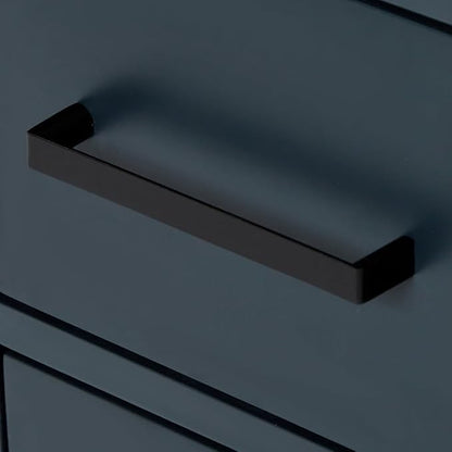 ARIEL Hepburn 42-inch Bathroom Vanity Base Cabinet,Solid Wood, 2 Soft Closing Doors, 9 Dovetail Drawers, Midnight Blue