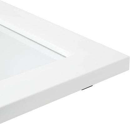 Amazon Basics Rectangular Wall Mount Mirror for Bedroom, Living Room, Entryway, Wide Trim, 24" x 36", White