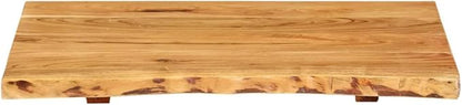 vidaXL Solid Wood Acacia Bathroom Vanity Top Worktop Washing Table Plate Floating Countertop Sink Console Wooden Home Interior 22.8"