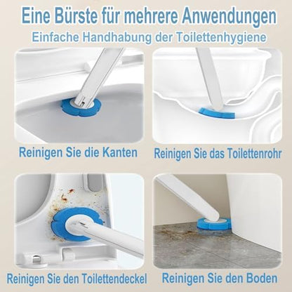72 PCS Toilet Brush Refills,Toilet Cleaner Refill Pads Disposable Toilet Cleaning System Toilet Bowl Cleaners Scrubbing Pads for Bathtub Wash Basin(Only Refills，Only Fits for Ucaimao)-Blue