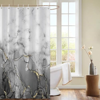Gray Marble Stall Waterproof Shower Curtain 48x72 inches