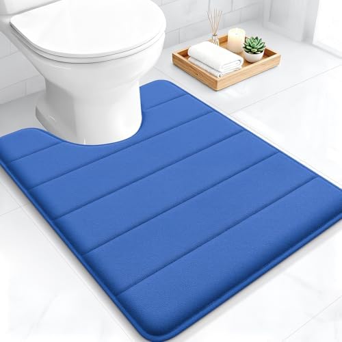 OLANLY Memory Foam Toilet Rugs U Shaped 24x20, Super Soft and Absorbent
