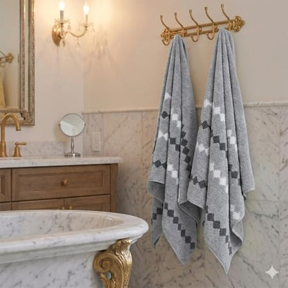 2-Pack Microfiber Bath Towels (27x54 Inches) - Ultra Soft & Quick Dry, 3X Absorbency, Lightweight for Gym, Yoga, Travel & Spa - Perfect for Home, Fitness & Post-Workout